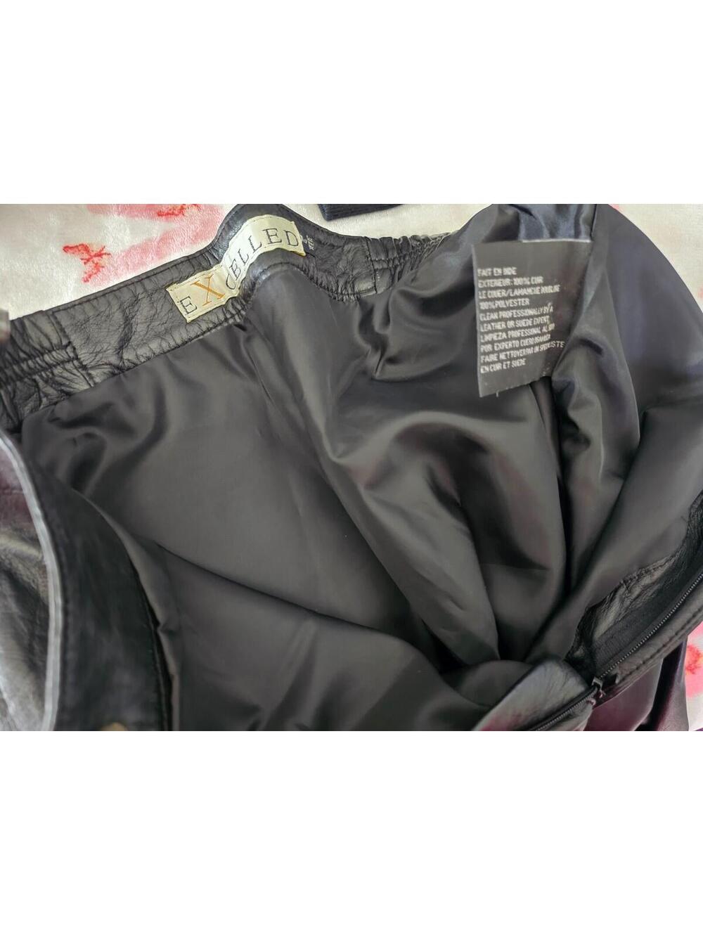 Vintage Women's Excelled Leather Pants Straight Leg Black Size 4 REG Zip Fly - Picture 6 of 16